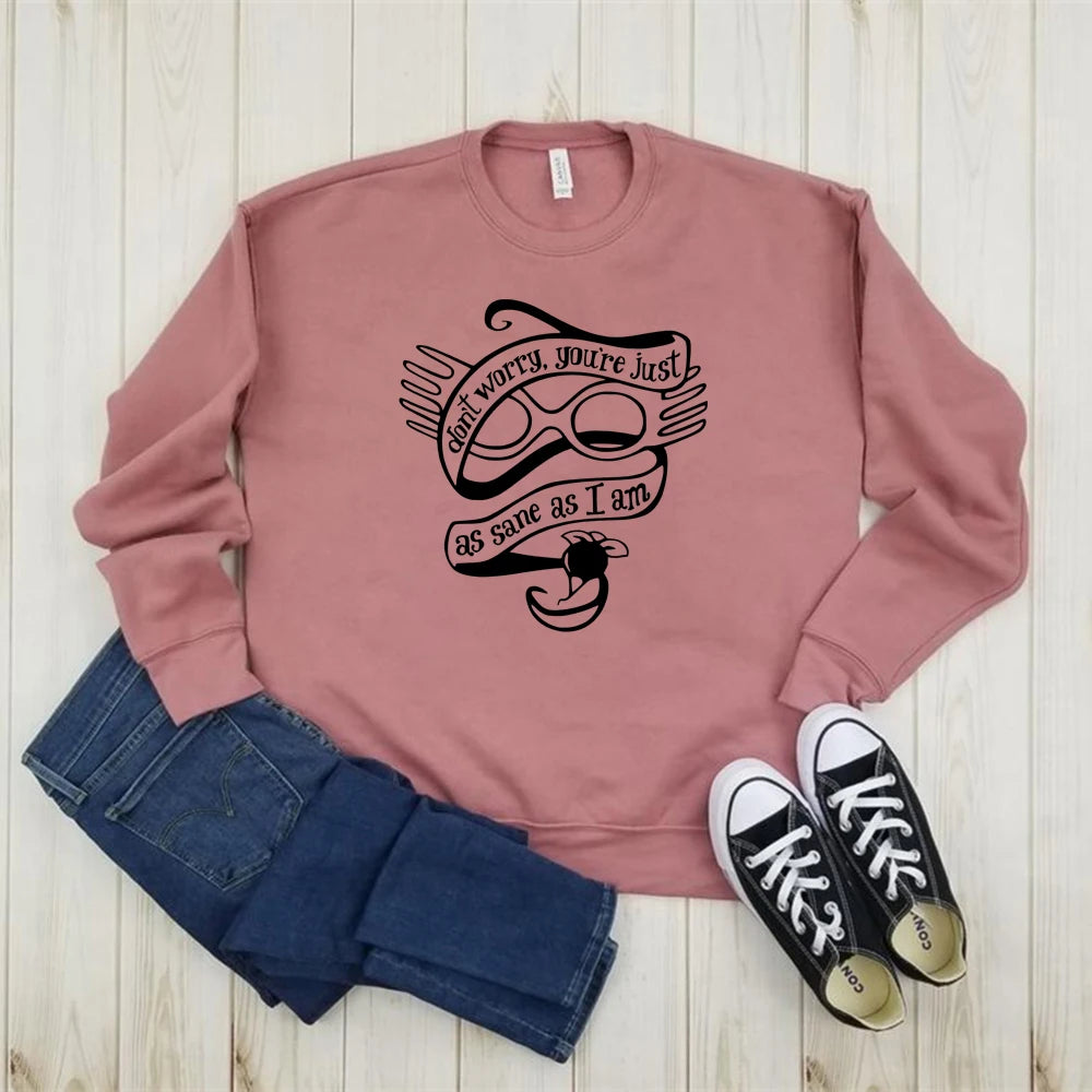 Luna Lovegood Sweatshirt Magic Movie HP Inspired Crewneck Sweatshirts Spectra Specs Quote Tops Wizard World Hogwart Hoodies