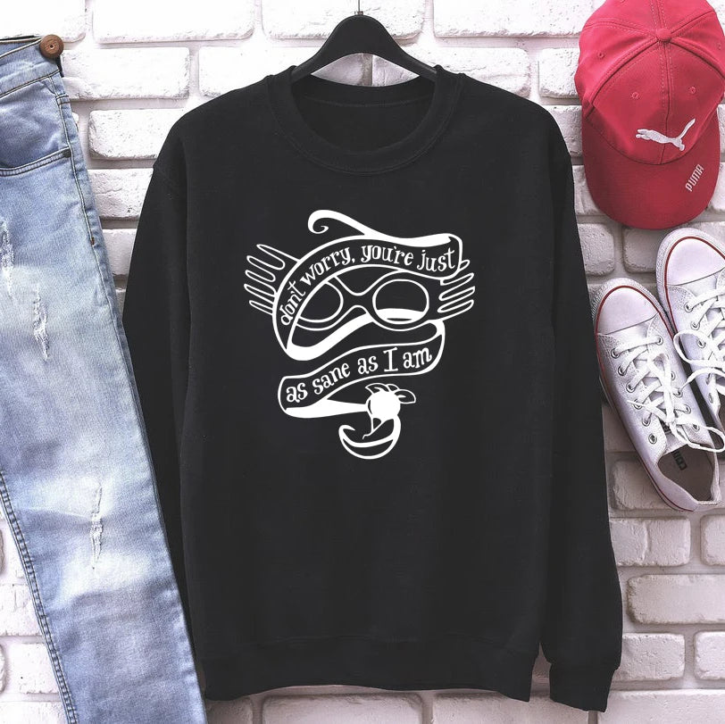 Luna Lovegood Sweatshirt Magic Movie HP Inspired Crewneck Sweatshirts Spectra Specs Quote Tops Wizard World Hogwart Hoodies